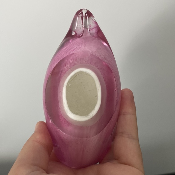Art Glass Pink Flamingo With Smooth Pontil Six Inches Tall and 5 Inches Wide - Picture 5 of 8
